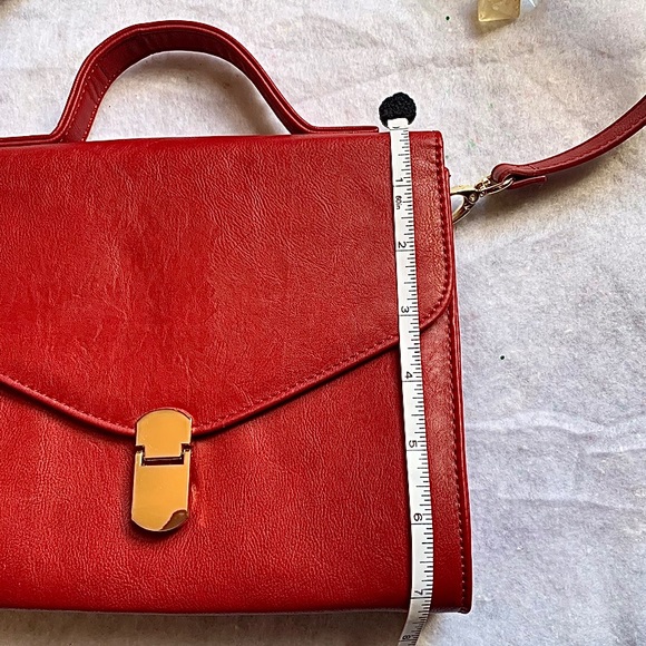 Forever 21 Purse Red Envelope Crossbody Bag Faux Leather Clearance - Picture 12 of 12